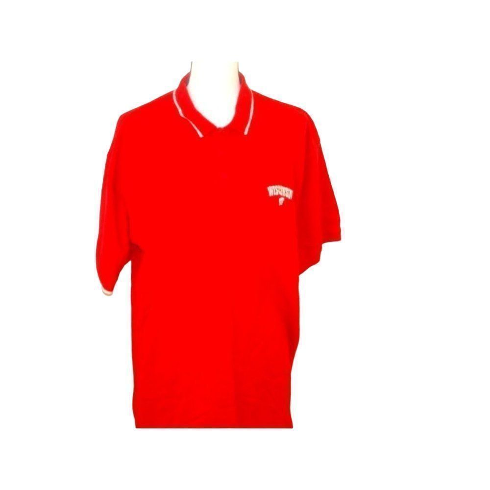 Wisconsin Badgers Logo Polo/Golf Shirt L‎